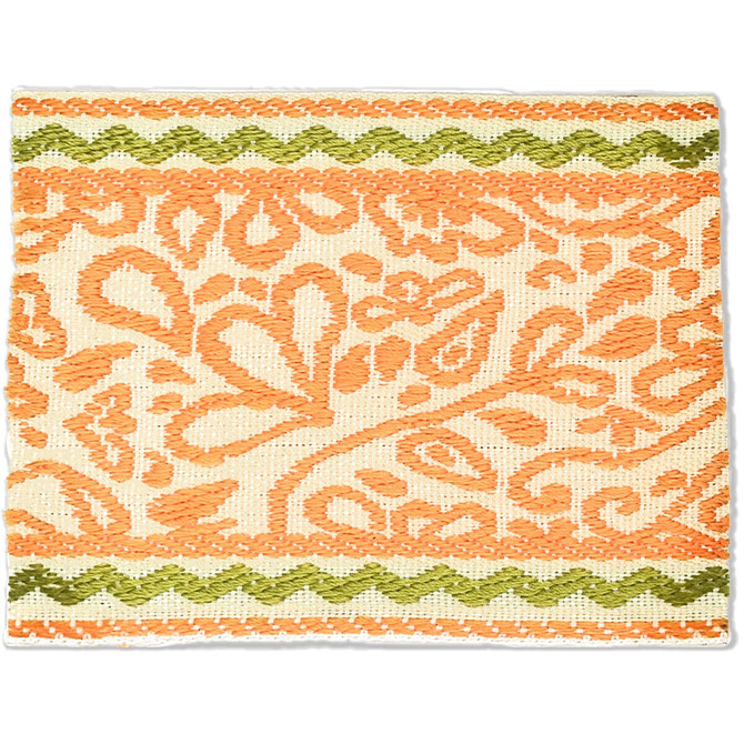 Stout Trim Playful 4 Orange Harmony Trim 55% Polyester 45% Spun Viscose CHINA Horizontal: 0 and Vertical: 0 3 in - My Fabric Connection -