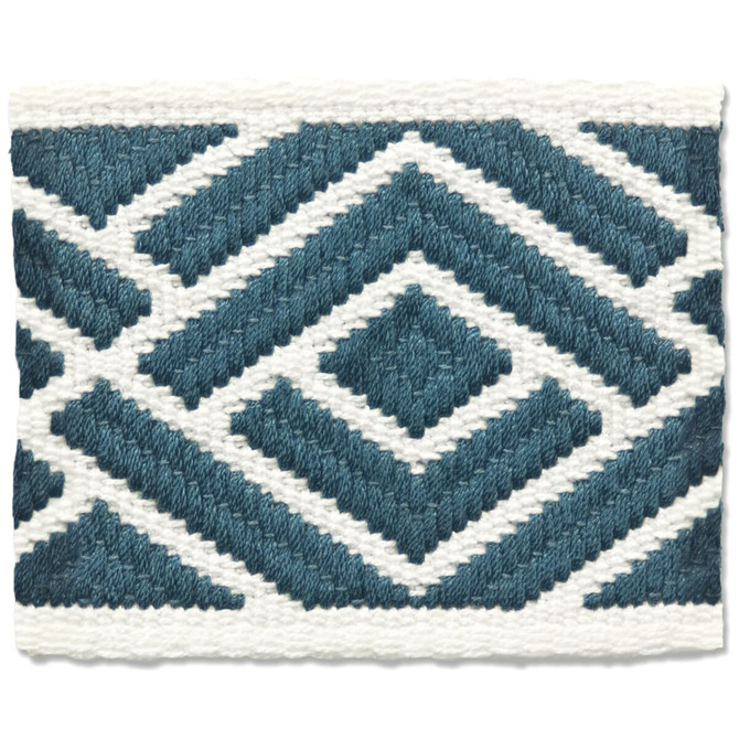 Stout Trim Bacall 5 Denim New World Tapes & Borders 100% Spun Viscose FRANCE Horizontal: 3 and Vertical: 0 3 in - My Fabric Connection -