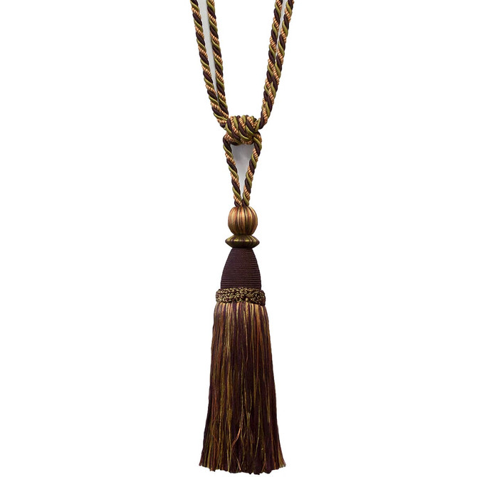 Stout Trim Alhambra 17 Eggplant Art Of Design Trim-2 Tassel Fringe 85% Spun Viscose 15% Cotton CHINA Horizontal: 0 and Vertical: 0 12 in - My Fabric Connection -