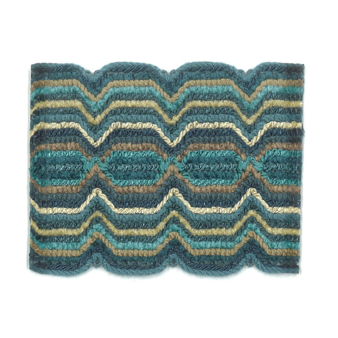 Stout Trim Fiesta 7 Teal Trim CHINA </p><p>Repeat: H: 1.000, V: 0.000 2.88 in - My Fabric Connection -