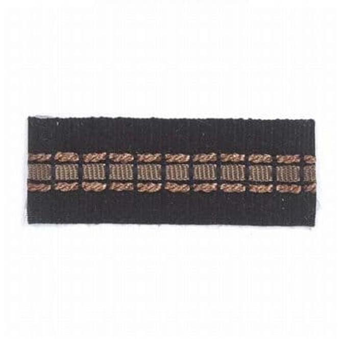 Stout Trim Blarney 12 Onyx INSPIRATIONS TRIM 52%SVI 31%ACT 17%POL ITALY Horizontal: 0 and Vertical: 0 1.15 in - My Fabric Connection -