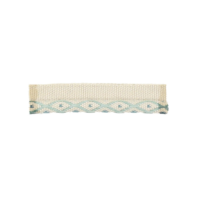 Stout Trim Topeka 8 Seafoam Trim 100%Svi China </p><p>Repeat: H: 0, V: 0 2.5 in - My Fabric Connection -