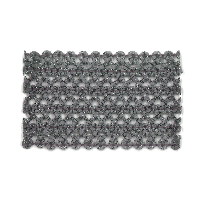 Stout Trim Darning 5 Silver NEW WORLD TRIM VOLUME II 98%SVI 2%MTL ITALY Horizontal: 0 and Vertical: 0 2.13 in - My Fabric Connection -