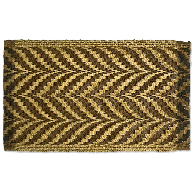 Stout Trim Riley 2 Chocolate NEW WORLD TAPES & BORDERS 100%SVI GERMANY Horizontal: 0.5 and Vertical: 0 2.25 in - My Fabric Connection -