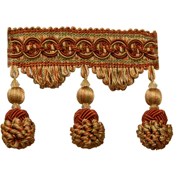 Stout Trim Cherbourg 7 Cinnamon ENCHANTMENT TRIM 65%POL 28%COT 7%WOD CHINA Horizontal: 0 and Vertical: 0 0 in - My Fabric Connection -