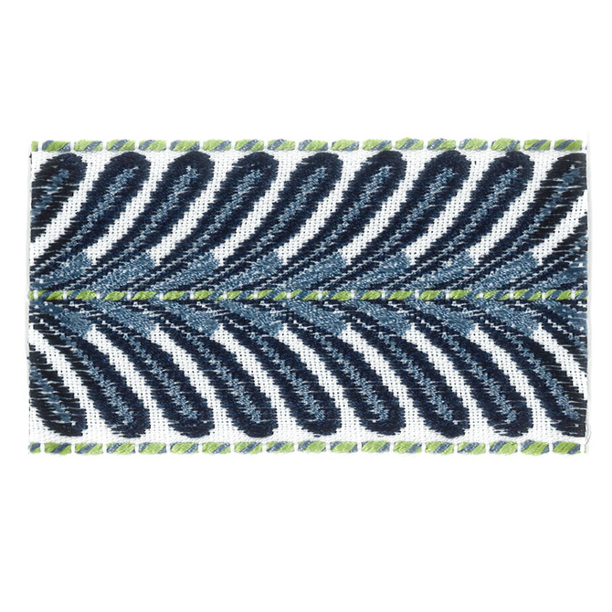 Stout Trim Mamzer 1 Indigo Trim 63%SVI 37%POL CHINA </p><p>Repeat: H: 0.500, V: 0.000 2.63 in - My Fabric Connection -