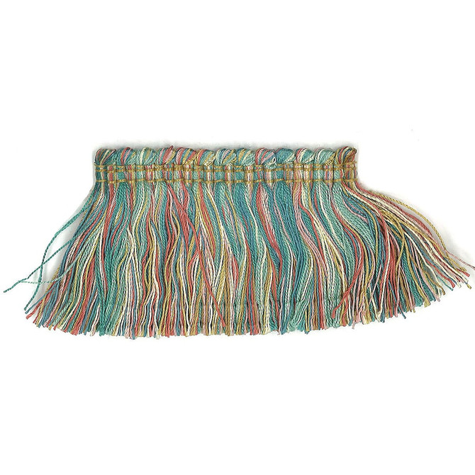 Stout Trim Debonair 16 Lagoon Art Of Design Trim-2 Brush Fringe 100% Spun Viscose CHINA Horizontal: 0 and Vertical: 0 2 in - My Fabric Connection -