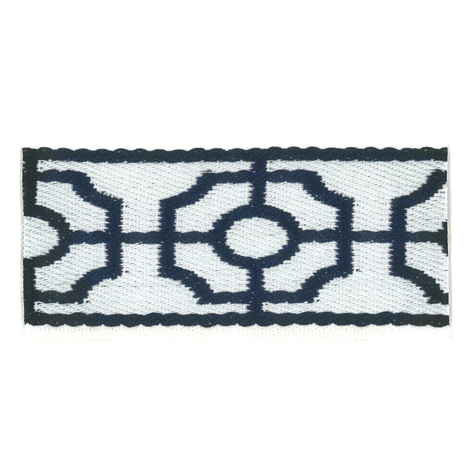 Stout Trim Rocco 2 Navy Trim CHINA </p><p>Repeat: H: 1.875, V: 0.000 2 in - My Fabric Connection -