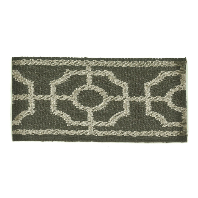 Stout Trim Rocco 3 Gunmetal Trim 54%POL 46%SVI CHINA </p><p>Repeat: H: 1.875, V: 0.000 2 in - My Fabric Connection -