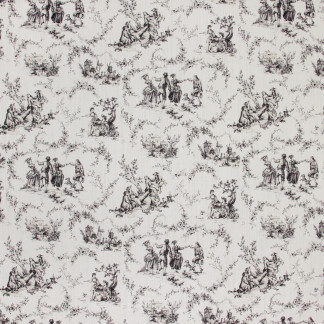 Carole Fabric Family Retreat Domino Refined Beauty 90% Cotton, 10% Linen Pakistan 19" V, 27" H HD 54" - My Fabric Connection -