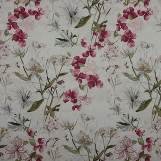 Carole Fabric Hold Dear Grey Rose Bright Side 100% Cotton India 18" V, 26" H 52" - My Fabric Connection -