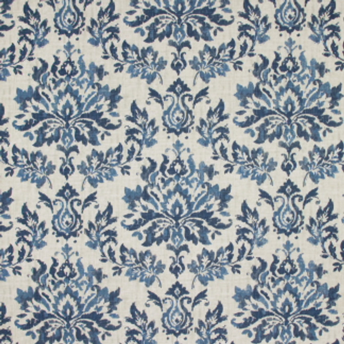 Carole Fabric Next Day Denim Fountain Gate 75% Cotton, 25% Linen-Soil Repellent Pakistan 24 3/4" V, 27 1/8" H HD 56" - My Fabric Connection -