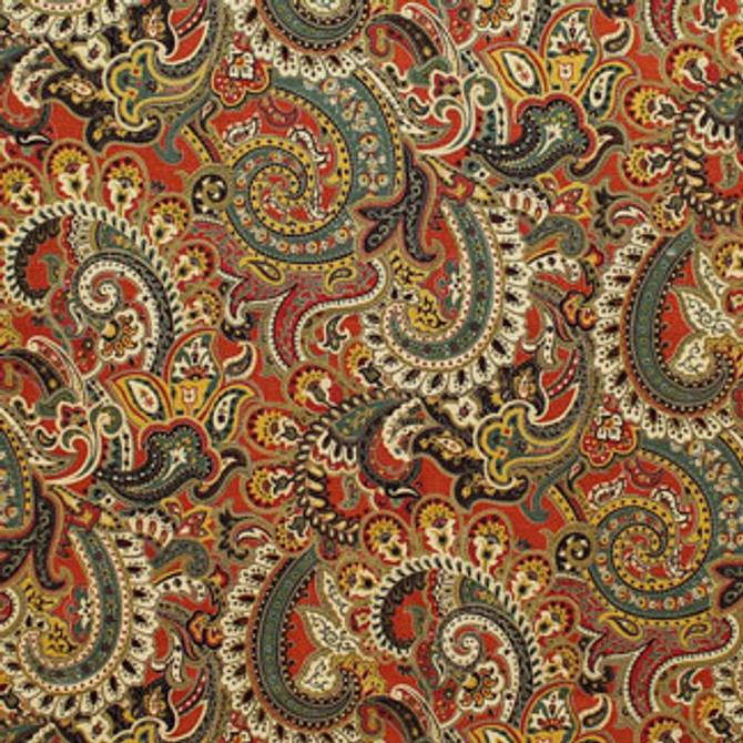 Carole Fabric Wilder Ming Red Past Perfect 55% LINEN, 45% RAYON-SSR CHINA 26" V, 27" H 54" - My Fabric Connection -