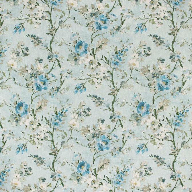 Carole Fabric Hillside Charm Aqua Seamist 100% Cotton-Ssr S Korea Passes 30,000 Double Rubs Wyzenbeek Horizontal: 135 and Vertical: 27 54 - My Fabric Connection -