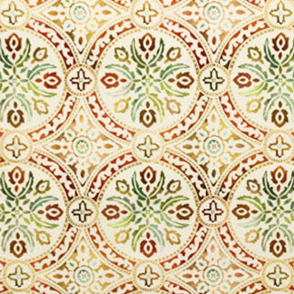 Carole Fabric Once Over Harvest Indian Summer 100% COTTON SPAIN 13 1/2"V, 13 1/2"H 54" - My Fabric Connection -