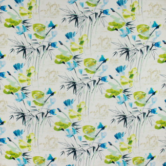 Carole Fabric Biretta Bluegrass Night Sky 100% Cotton -Soil & Stain Repellent S Korea 18" V, 27" H HD 54" - My Fabric Connection -