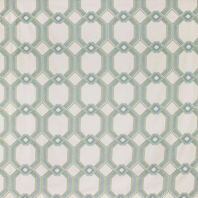 Carole Fabric Graceful Gate Sea Glass Seamist 100% Polyester India N/A Horizontal: 675 and Vertical: 65 54 - My Fabric Connection -