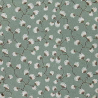Carole Fabric Petal Leaf Dusty Miller Emerald Ocean 50% Polyester, 50% Cotton India N/A Horizontal: 25 1/4" and Vertical: 15 3/8" V 51" - My Fabric Connection -
