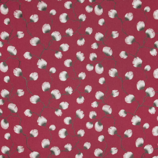 Carole Fabric Petal Leaf Raspberry Mulberry Sangria 50% Polyester, 50% Cotton India N/A Horizontal: 25 1/4" and Vertical: 15 3/8" 51" - My Fabric Connection -