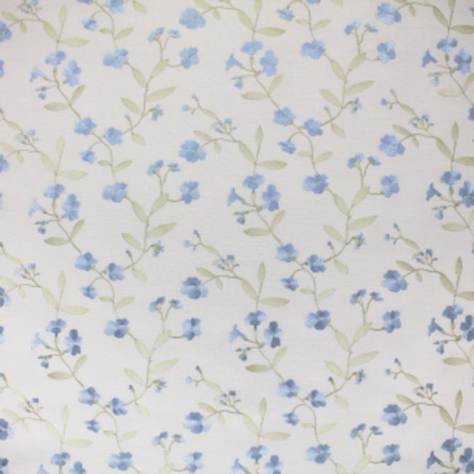 Carole Fabric Wedding Toast Cornflower Enclave 54% Polyester, 46% Cotton India 9 1/4" V, 13 3/8" H 54" - My Fabric Connection -