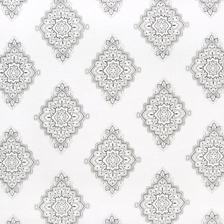 Carole Fabric My Alibi Ebony ONYX & IVORY 55% Linen, 45% Rayon China Passes 30,000 Double Rubs Wyzenbeek Horizontal: 17 3/4" and Vertical: 15 1/2" V 53" - My Fabric Connection -