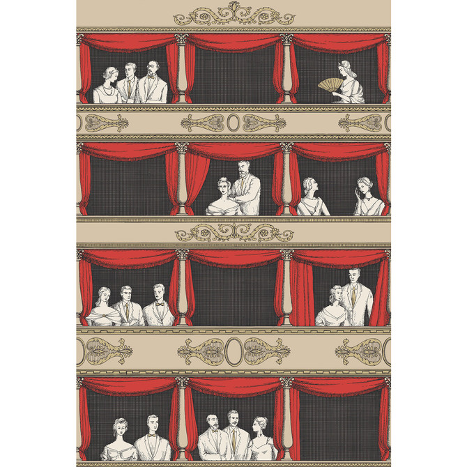 Cole & Son Wallcovering Teatro Linen/Rouge Wallcovering PAPER - 100% United Kingdom </p><p>Repeat: H: , V: 40.1 27 - My Fabric Connection -
