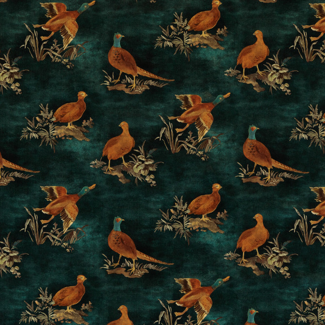 Mulberry Fabric Game Show Teal MODERN COUNTRY VELVETS COTTON - 88%;POLYESTER - 12% Austria HEAVY Horizontal: 26.398 and Vertical: 18.124 52.796 - My Fabric Connection -
