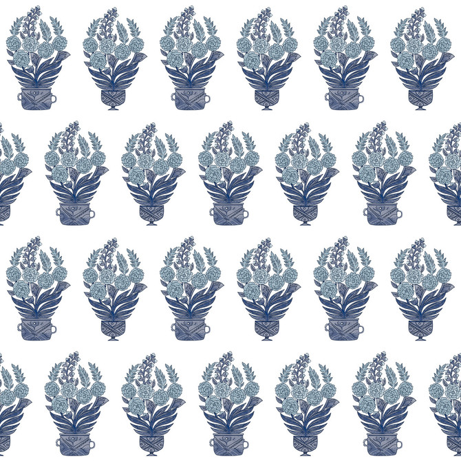 Gaston Y Daniela Wallcovering Celorio Wp Azul Wallcovering PAPER - 100% Spain </p><p>Repeat: H: 0, V: 10.4 20.8 - My Fabric Connection -