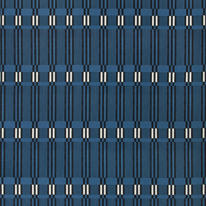 Groundworks Fabric Bandeau Marine KW TERRA FIRMA II INDOOR OUTDOOR POLYESTER - 100% Italy HEAVY Horizontal: 9 and Vertical: 15.2 54 - My Fabric Connection -