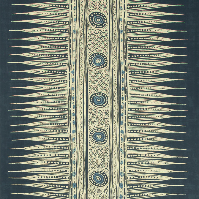 Lee Jofa Wallcovering Indian Zag Paper Indigo SUZANNE RHEINSTEIN III PAPER - 100% United States - Horizontal: 27 and Vertical: 26.875 27 - My Fabric Connection -