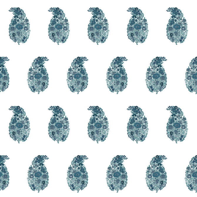 Gaston Y Daniela Wallcovering Tarsila Wp Azul LORENZO CASTILLO V PAPER - 100% Spain Horizontal: 0 and Vertical: 10.4 20.8 - My Fabric Connection -