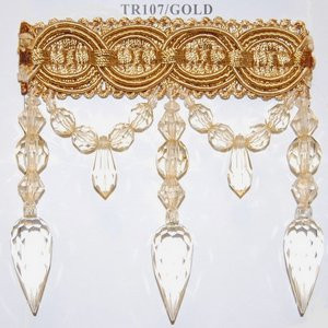 Norbar Fabric Tr107 Gold 12 4" GIMP WITH BEAD - My Fabric Connection -