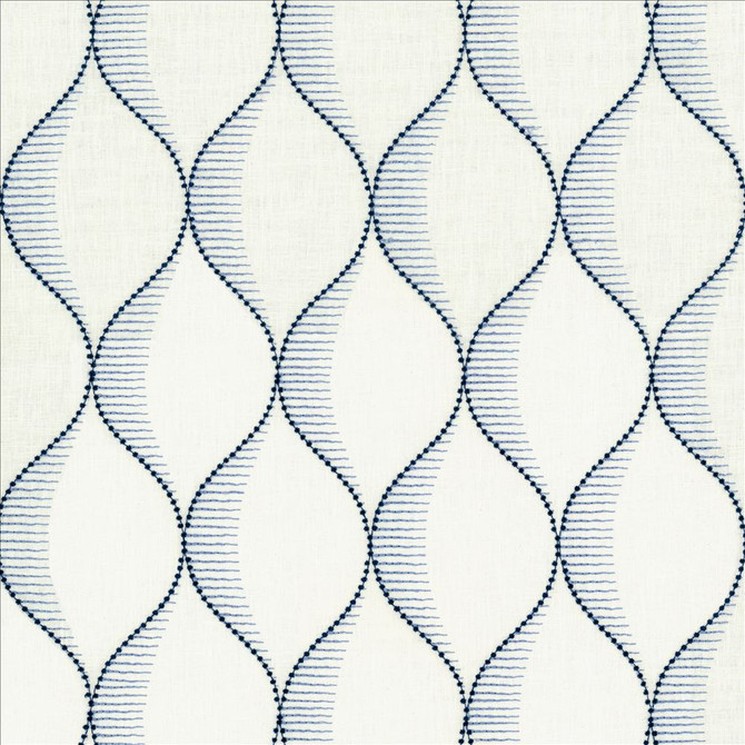 Kasmir Fabric Anticipate Navy 1463 55% Cotton
20% Polyester
20% Rayon
5% Linen
 INDIA </p><p>Repeat: Horizontal: 4 2/8 inches and Vertical: 7 6/8 inches 54 - My Fabric Connection -