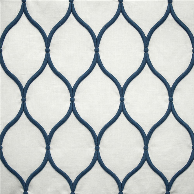 Kasmir Fabric Ashbury Ogee Navy 1458 55% Cotton
40% Polyester
5% Linen
 INDIA 50,000 Wyzenbeek Double Rubs </p><p>Repeat: Horizontal: 4 inches and Vertical: 7 6/8 inches 52 - My Fabric Connection -