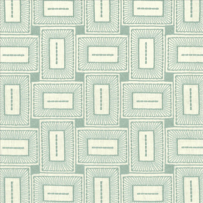Kasmir Fabric Box Office Aqua 1464 55% Polyester
42% Cotton
3% Linen
 INDIA 50,000 Wyzenbeek Double Rubs </p><p>Repeat: Horizontal: 7 2/8 inches and Vertical: 7 6/8 inches 52 - My Fabric Connection -