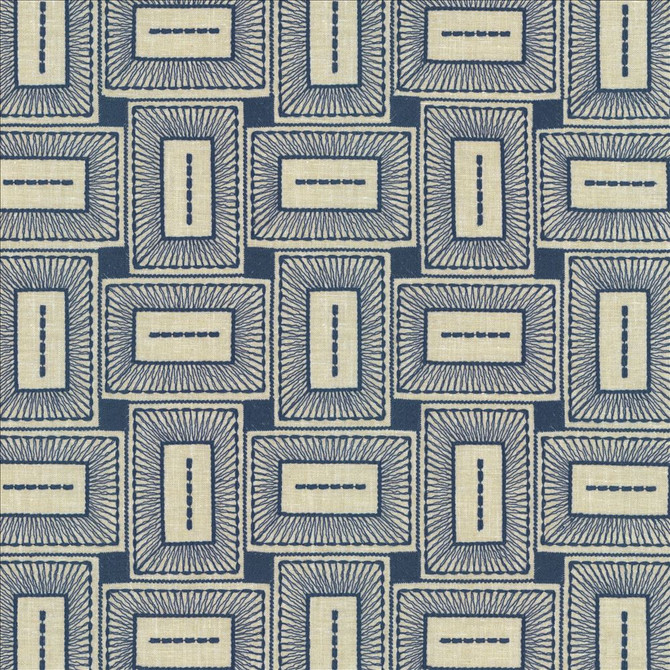 Kasmir Fabric Box Office Navy 1463 55% Polyester
42% Cotton
3% Linen
 INDIA 50,000 Wyzenbeek Double Rubs </p><p>Repeat: Horizontal: 7 2/8 inches and Vertical: 7 6/8 inches 52 - My Fabric Connection -