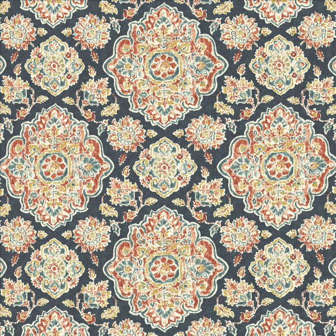 Kasmir Fabric Cowan Court Blue 1458 70% Viscose
30% Linen
 SPAIN </p><p>Repeat: Horizontal: 27 inches and Vertical: 27 inches 54 - My Fabric Connection -