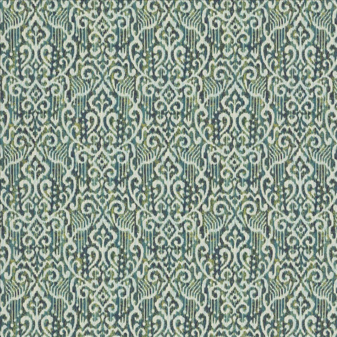 Kasmir Fabric Easy Breezy Lagoon 1463 70% Rayon
30% Polyester
 CHINA </p><p>Repeat: Horizontal: 14 6/8 inches and Vertical: 14 4/8 inches 56 - My Fabric Connection -