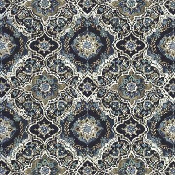 Kasmir Fabric Fletcher Place Navy 1463 / 1 100% Polyester 15,000 Wyzenbeek Double Rubs </p><p>Repeat: Horizontal: 26 6/8 Inches and Vertical: 26 5/8 Inches 55 Inches - My Fabric Connection -