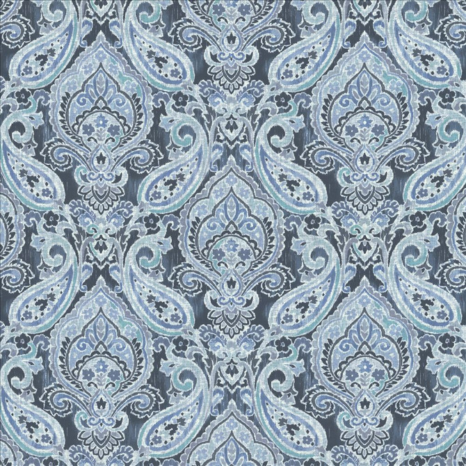 Kasmir Fabric Margot Denim 1454 100% Polyester
 CHINA 30,000 Wyzenbeek Double Rubs </p><p>Repeat: Horizontal: 27 inches and Vertical: 26 inches 53 - My Fabric Connection -