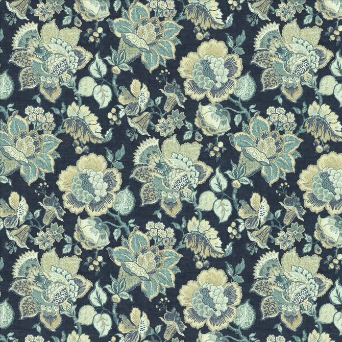 Kasmir Fabric Parisian Park Indigo 1454 100% Cotton
 SPAIN 30,000 Wyzenbeek Double Rubs Horizontal: 27 inches and Vertical: 27 inches 54 - My Fabric Connection -