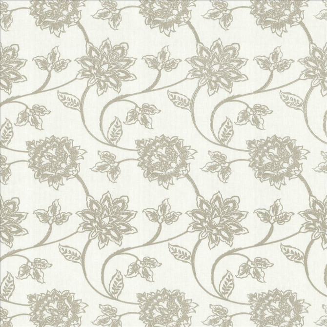 Kasmir Fabric Serena Sterling 1451 70% Polyester
30% Cotton
 INDIA </p><p>Repeat: Horizontal: 12 7/8 inches and Vertical: 18 5/8 inches 54 - My Fabric Connection -
