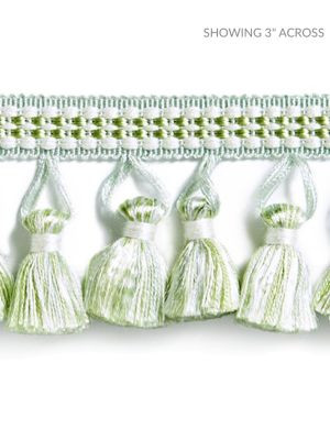 Scalamandre Trim Plaza Tassel Fringe Pistachio SCFT15050006 NOVANTA PASSEMENTERIE 54% FIBRANNE 46% RAYON CHINA LIGHT DUTY Horizontal: 0" and Vertical: 0" 2.25 - My Fabric Connection -