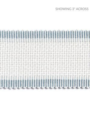 Scalamandre Trim Odeon Shimmer Braid Blue Ice SCV12490002 NOVANTA PASSEMENTERIE 96% RAYON 4% POLYESTER INDIA LIGHT DUTY Horizontal: 0" and Vertical: 0" 2 - My Fabric Connection -