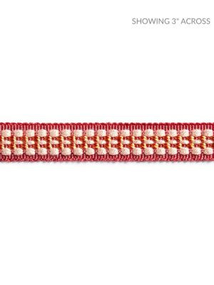 Scalamandre Trim Helena Braid Azalea SCV12500010 NOVANTA PASSEMENTERIE 59% RAYON 41% FIBRANNE CHINA LIGHT DUTY Horizontal: 0" and Vertical: 0" 0.63 - My Fabric Connection -