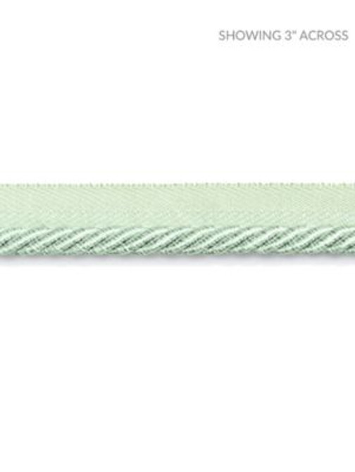 Scalamandre Trim Boulevard Cord Mint Julep SCC3140014 NOVANTA PASSEMENTERIE 15% POLYESTER 1% ACRYLIC, 48% COTTON 19% RAYON 17% FIBRANNE CHINA LIGHT DUTY Horizontal: 0" and Vertical: 0" 0.25 - My Fabric Connection -