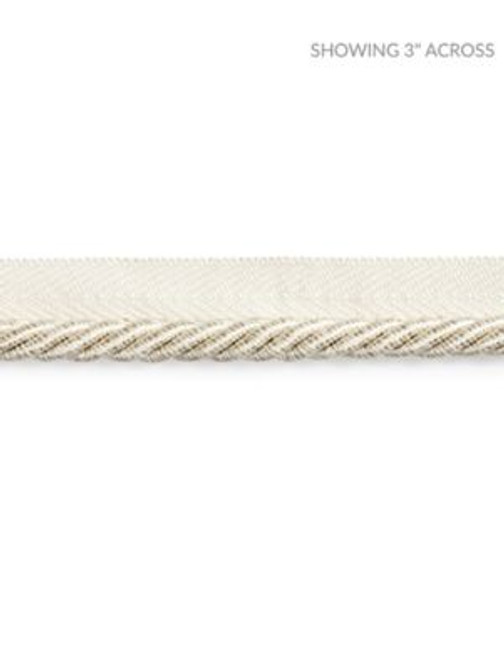 Scalamandre Trim Boulevard Cord Creme SCC3140003 NOVANTA PASSEMENTERIE 15% POLYESTER 1% ACRYLIC, 48% COTTON 19% RAYON 17% FIBRANNE CHINA LIGHT DUTY Horizontal: 0" and Vertical: 0" 0.25 - My Fabric Connection -