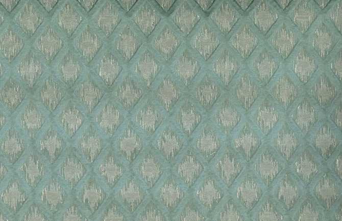 Norbar Fabric Xavier Aqua PARAMOUNT 43% POLYESTER 32% LINEN CHINA 2"V 1 1/2"H 57 - My Fabric Connection -