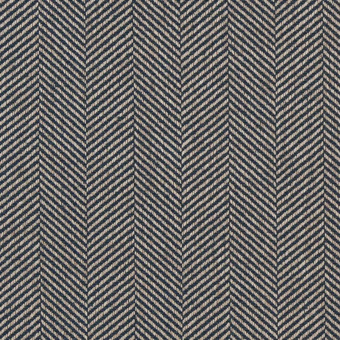 Charlotte Fabric D1237 Indigo Chevron Mid Century Textures 100% Woven Polyester China Exceeds 100,000 Wyzenbeek Rubs (Heavy Duty) Horizontal 2.75" 54 Inches - My Fabric Connection -