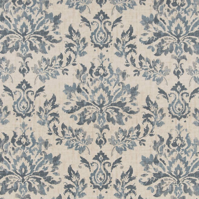 Charlotte Fabric CB700-398 Shades of Indigo 75% Cotton, 25% Linen Pakistan Exceeds 100,000 Wyzenbeek Rubs (Heavy Duty) </p><p>Repeat: Horizontal: 24.75" x Vertical: 27" 54 Inches - My Fabric Connection -